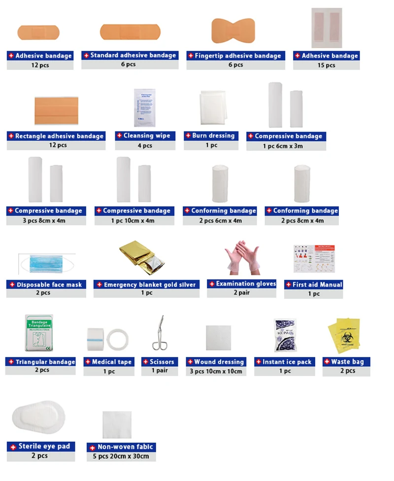 DIN 13169 Certified Plastic First Aid Kit