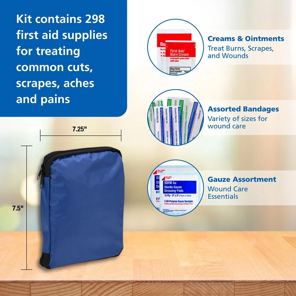 Blue Essential Home First Aid Kit